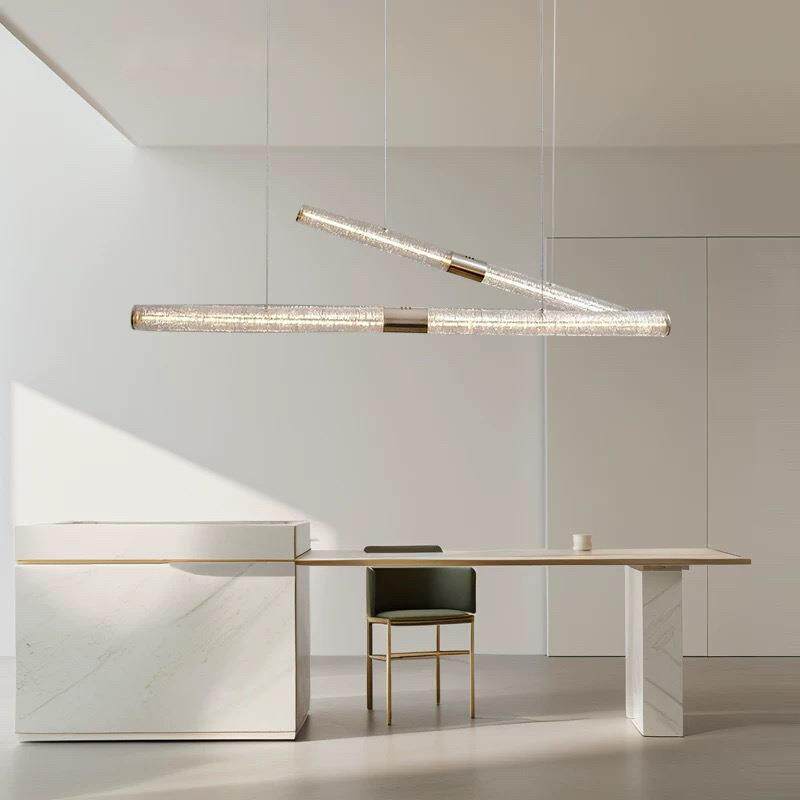 吊灯吧台简约吊灯设计岛风台长条轻餐厅吊灯奢一现代字长设计师树