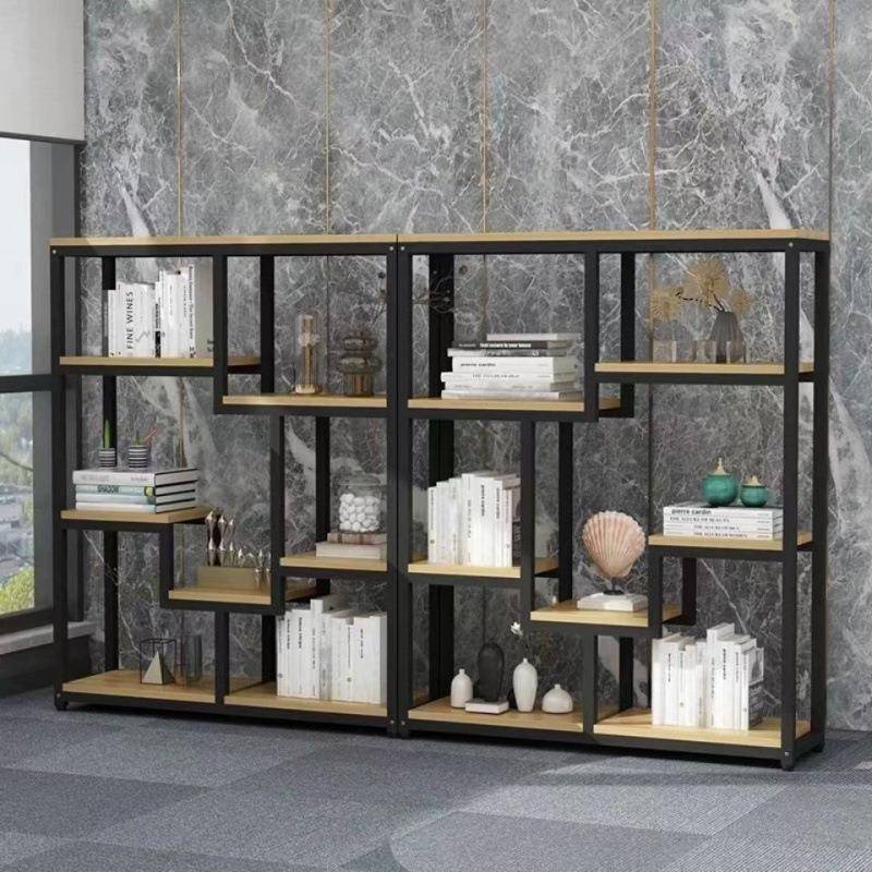 办公室隔铁断物架-厅屏客风入户装饰墙工业风艺置博古架展示柜白