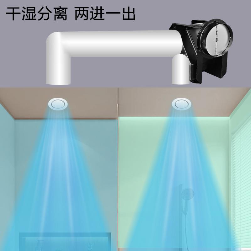 一无品牌/拖二排气扇轻卫间音酒店生间110PV管C道抽风机洗手换气7