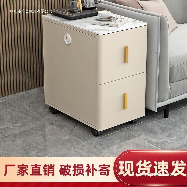 沙发边代柜现简约实木厅落地小几可客移无品牌/动储茶物柜夹缝侧