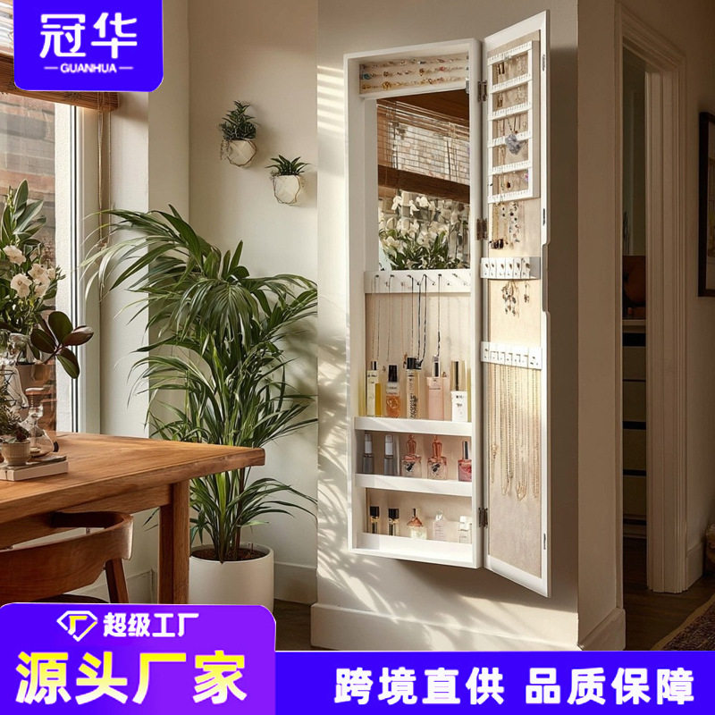 欧式简约木质多功能收纳镜柜