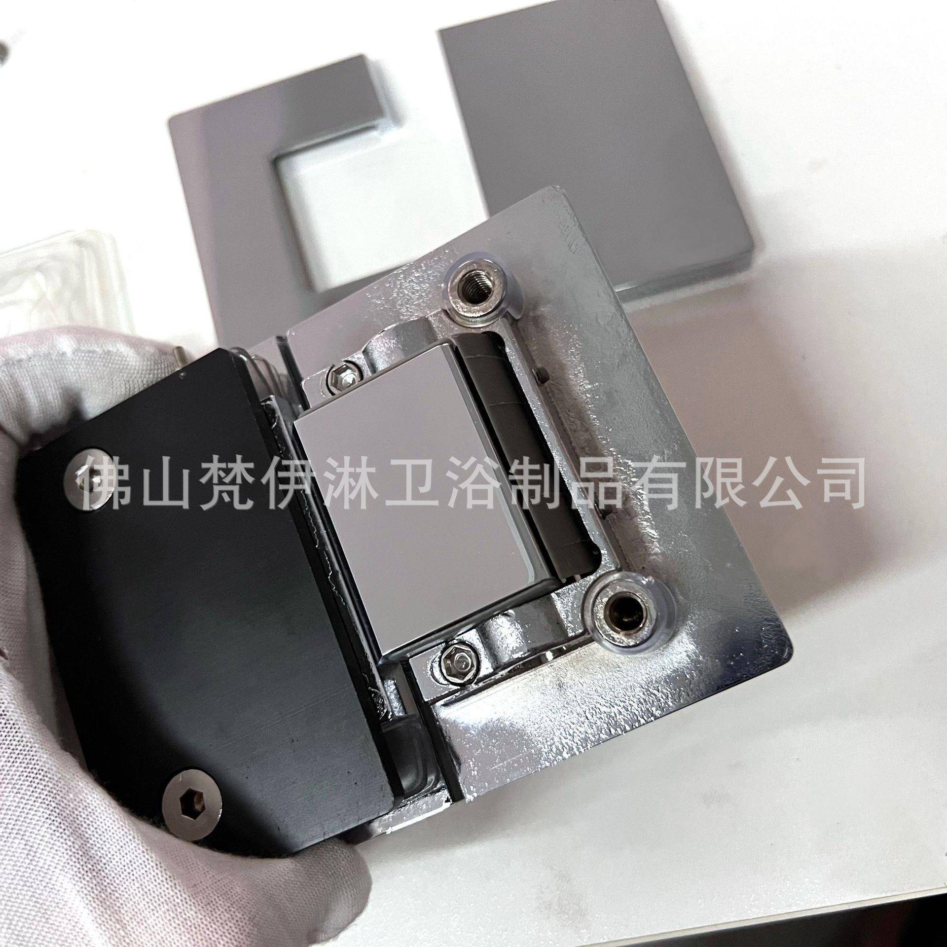 铜质度FA-006光铬房合带页浴室夹玻璃铰链盖固定夹固淋浴双边定门