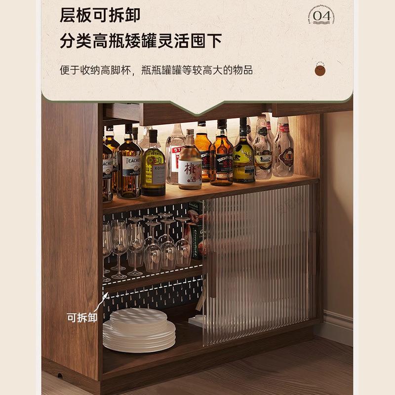 高端吧体台桌子户型一客厅伸缩小移LWP动餐边柜隔断柜多功能边几