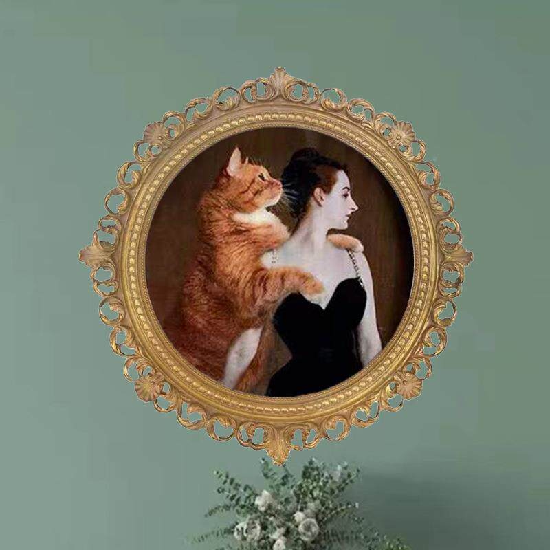 创欧意式金色树VXJ脂挂墙相框摆台画框片家居卧室床头组柜玄关照