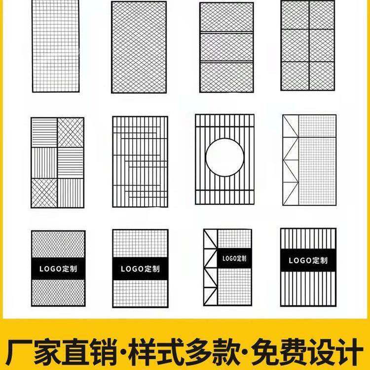 铁艺屏风隔断装饰家用免打孔卧隔帘分室割墙办公室镂XHV空窗玄关