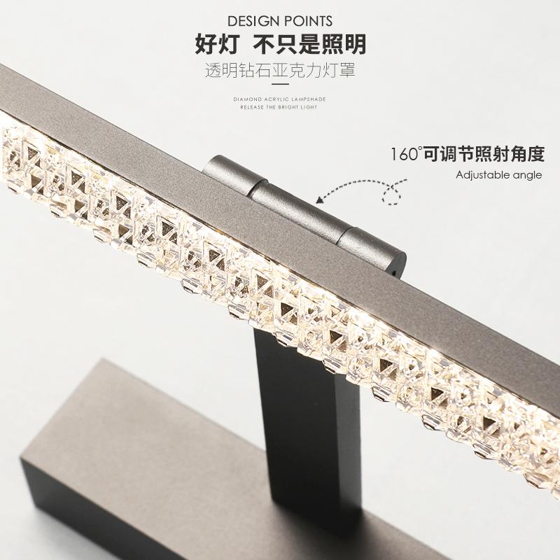 钻石亚克镜前灯卫生CFA间力柜专镜约用全铝简浴室柜led洗漱台镜柜