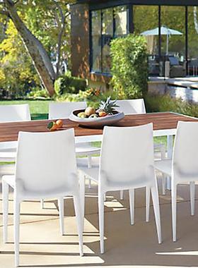 可叠加椅户外塑椅水创意42328椅子防阳台餐椅时尚设简约计师料椅