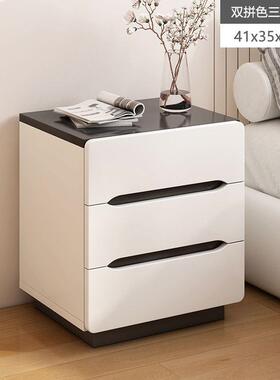 ETR家用卧室床头柜简约现代简小型床欧边柜式网红收纳柜轻奢储易