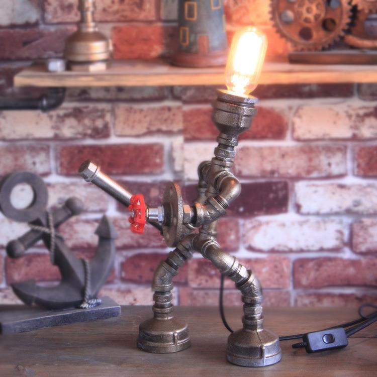 复古工业风UYN美式灯儿童学生宿舍客厅酒吧机卧器人插欧电家室用