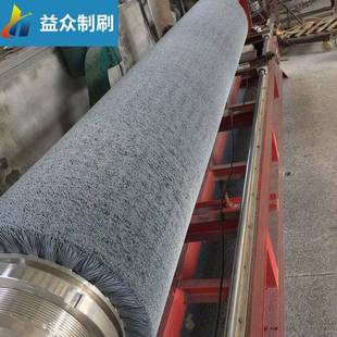 钢丝毛刷工业机械清不洗机钢辊带缠GMP绕毛刷辊锈钢轴尼龙毛刷辊