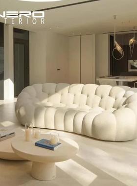 奶油沙发布艺沙发弧形泡泡创意沙沙发足IKP球发厅家客具酒店风家