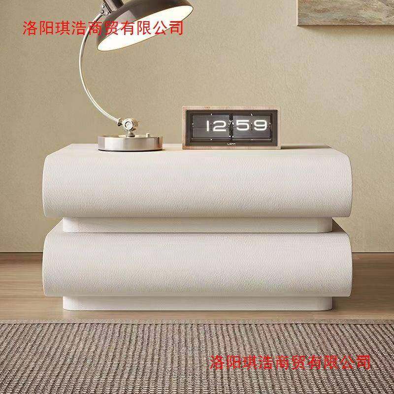 卧家用网红奶油白带色灯床头柜室意式皮质黑色物实木床VFR边收纳,住宅家具,其它柜类,淘宝优惠券,粉丝福利购,淘宝优惠卷