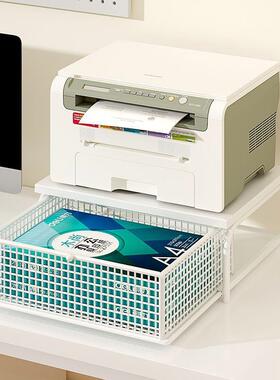 印机物置架双层小型置架办RXV公放打室办公桌桌面台面复印机A4纸