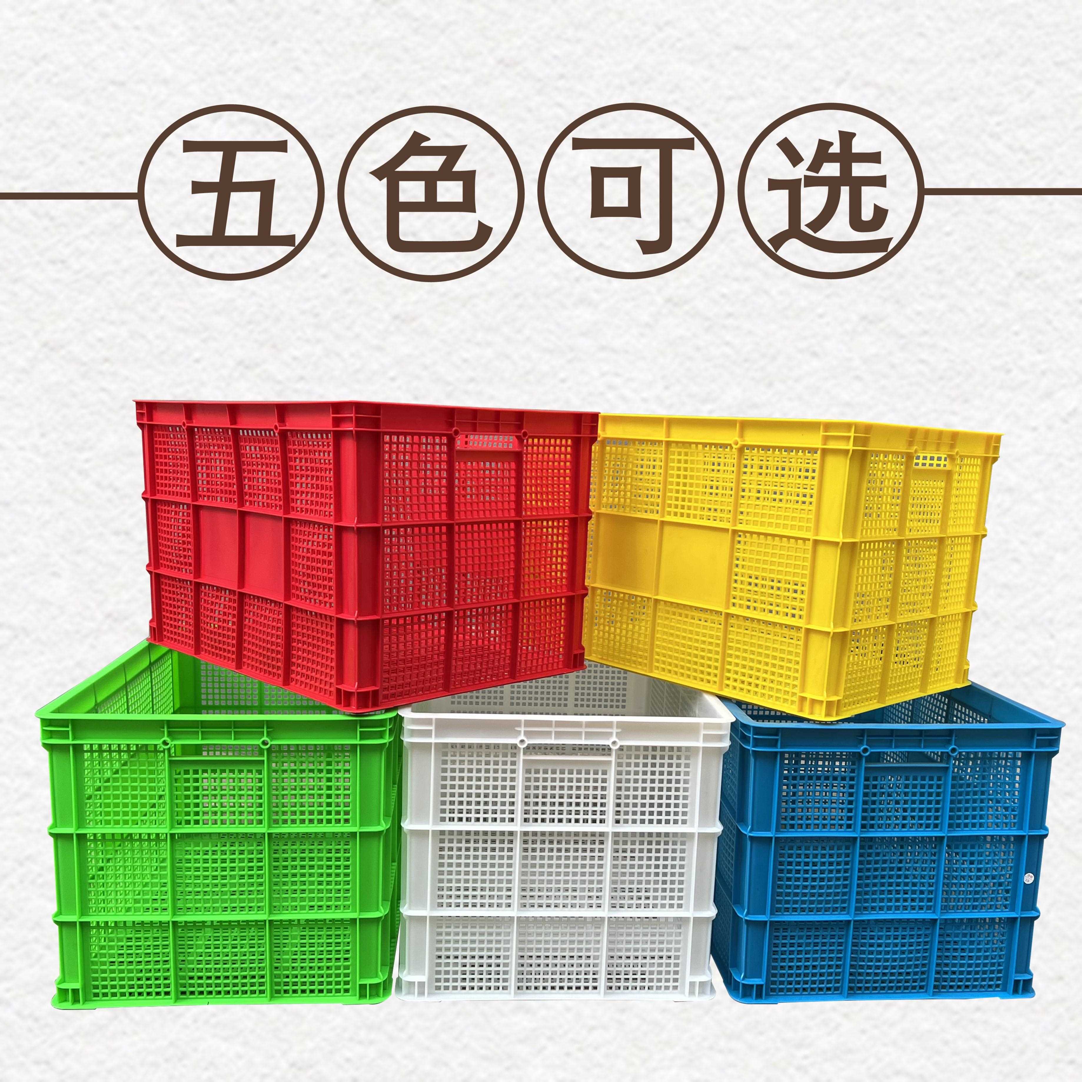 带杆塑料箱子带拉轮塑料无品牌/框可盖子厚加周转筐快递服装拉货