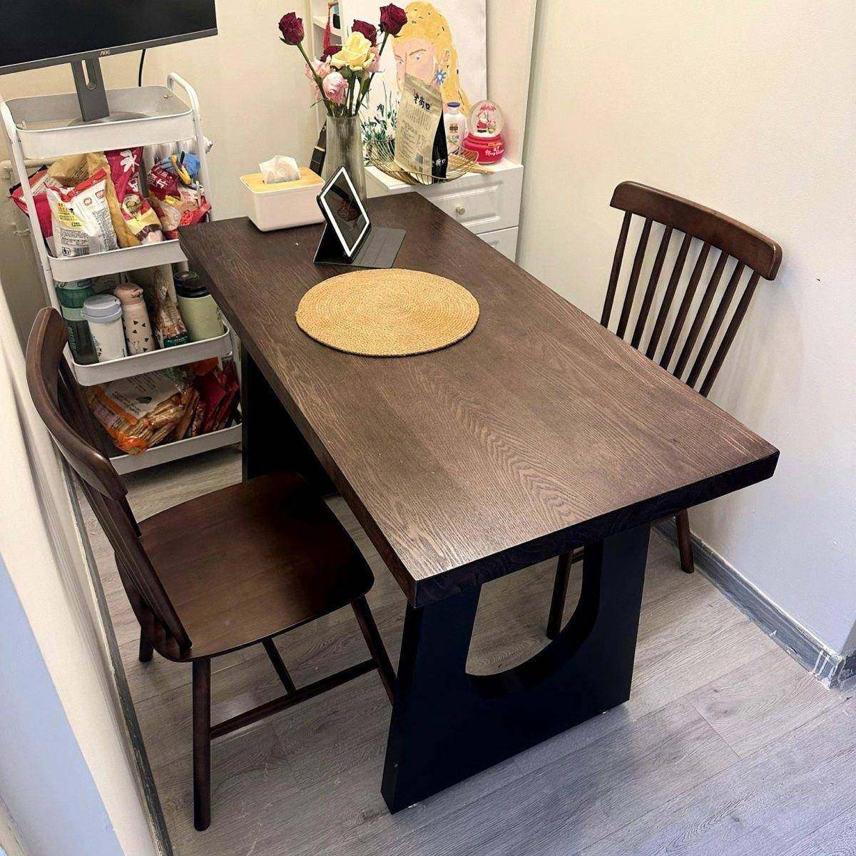 实餐议桌胡桃木原DFC木客厅餐桌椅大书桌工作台大板一体会木办公,商业/办公家具,餐桌椅系列,淘宝优惠券,粉丝福利购,淘宝优惠卷