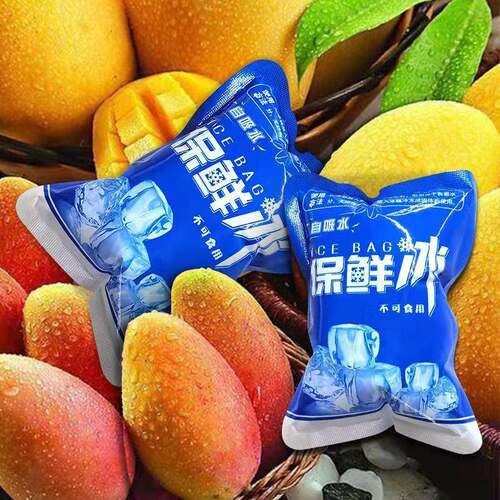 厂家冰袋递专用水果藏冷保鲜商凝胶生鲜快无纺布自吸水GEJ冰用袋
