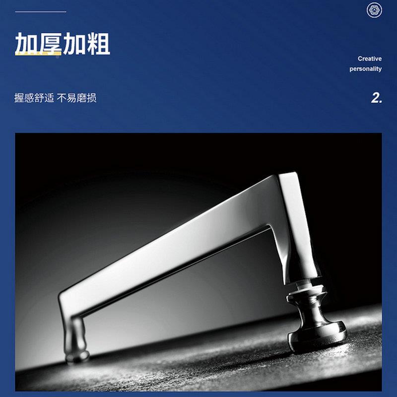 34不钢推拉门把手厂家淋浴房浴锈室亮门光0加厚L型方管玻璃DH-E02