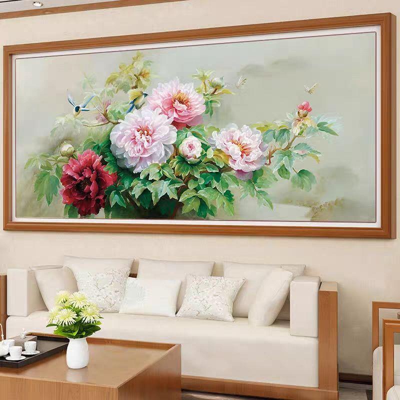 鹊临繁KX327鹊花十绣成品字带框纯手工出售已绣好20款25不新客厅
