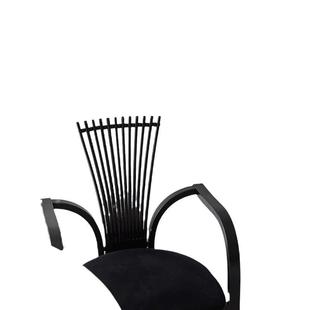 EPC闲中古餐椅家用实木休软包靠背椅设计师奢扇子轻创意时椅尚椅