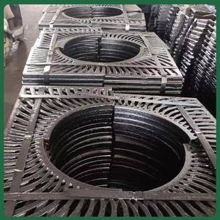 球树墨铸铁树池篦子树围篦MRE子绿化马路圆形形方铁艺池盖板树箅