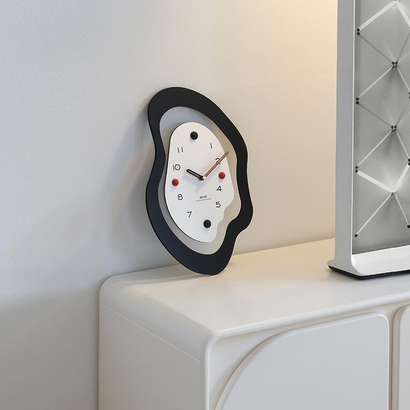 wozoom准免打孔挂钟客厅202网TYOS317新款红轻奢钟屋5表艺术摇摆
