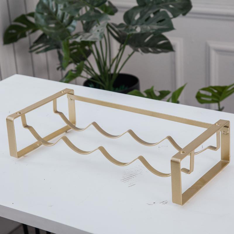 金红属酒架装饰摆件客厅架酒子展示架家PYN用酒瓶置物架欧式桌酒