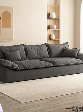意约式极科技65565布艺沙发客厅小户型现代简船轻奢三人位直简排