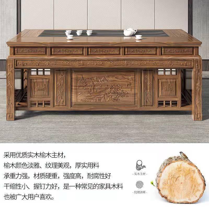 实木茶客桌椅组阳合厅台家烧用办公茶台桌水功夫泡茶桌一体MKM一