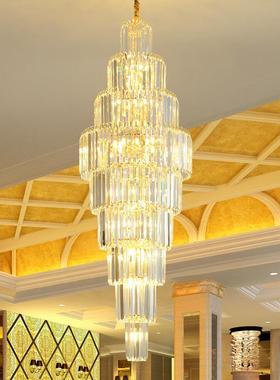 楼梯间吊灯MD32689别墅复式楼轻奢转楼梯长灯酒大店堂售楼旋部吊