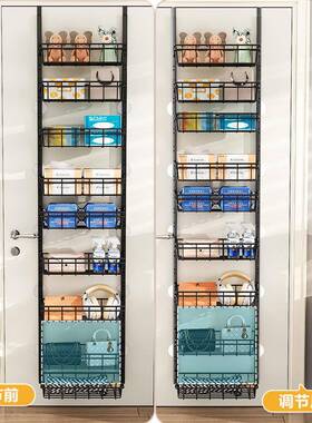 免孔可调节门后挂篮置物打卧室2025003浴室门架挂钩挂篮分架类物