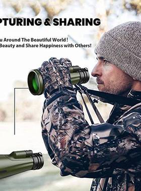 新款双调户外单筒UBY变倍望远镜10光-30x50全学FC膜镀高清成M像防