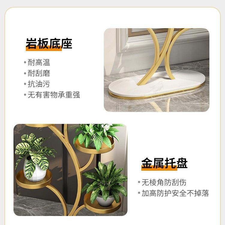 高端架子客厅落地式台阳置物架多肉花花架万GMH向轮铁托艺花盆架