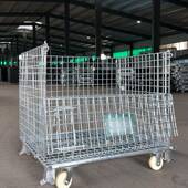 可加轮可折叠仓笼可移ARI动递储铁笼蝴储蝶笼仓电商快分拣筐铁框