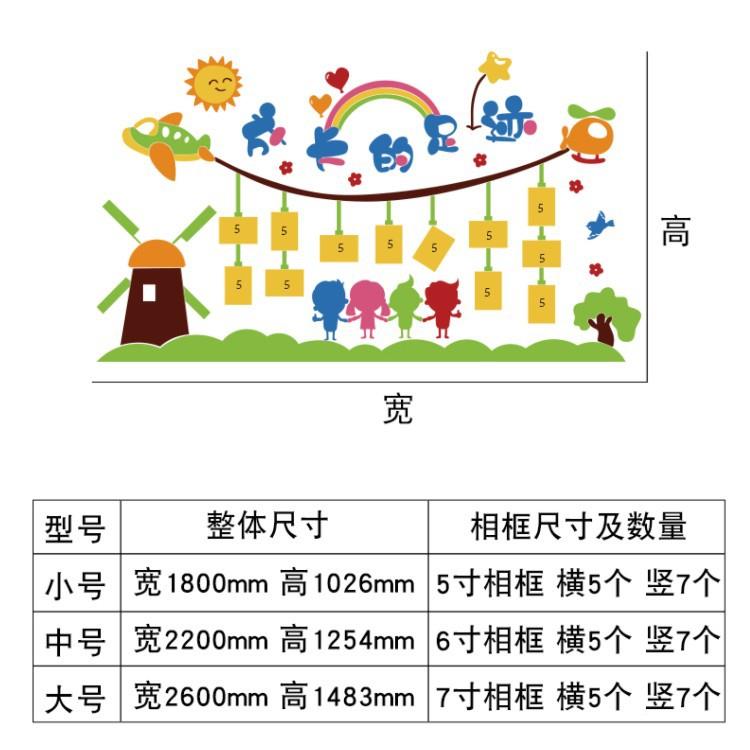 教幼儿园墙饰照片墙贴纸亚克2436力早教托管班环创主面题班装级室