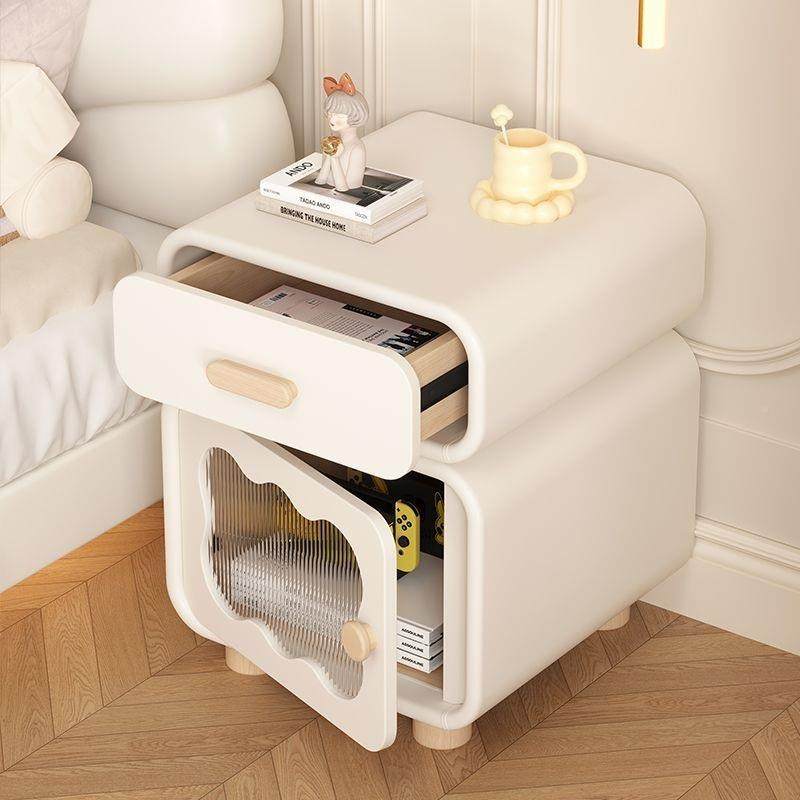 法式5奶风头柜床简约现油代202新款卧室床边柜小型64网红储物收纳,住宅家具,其它柜类,淘宝优惠券,粉丝福利购,淘宝优惠卷