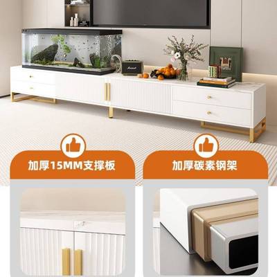 电视柜出租房简易2024新款落地现代轻奢小户型茶几电视柜组合