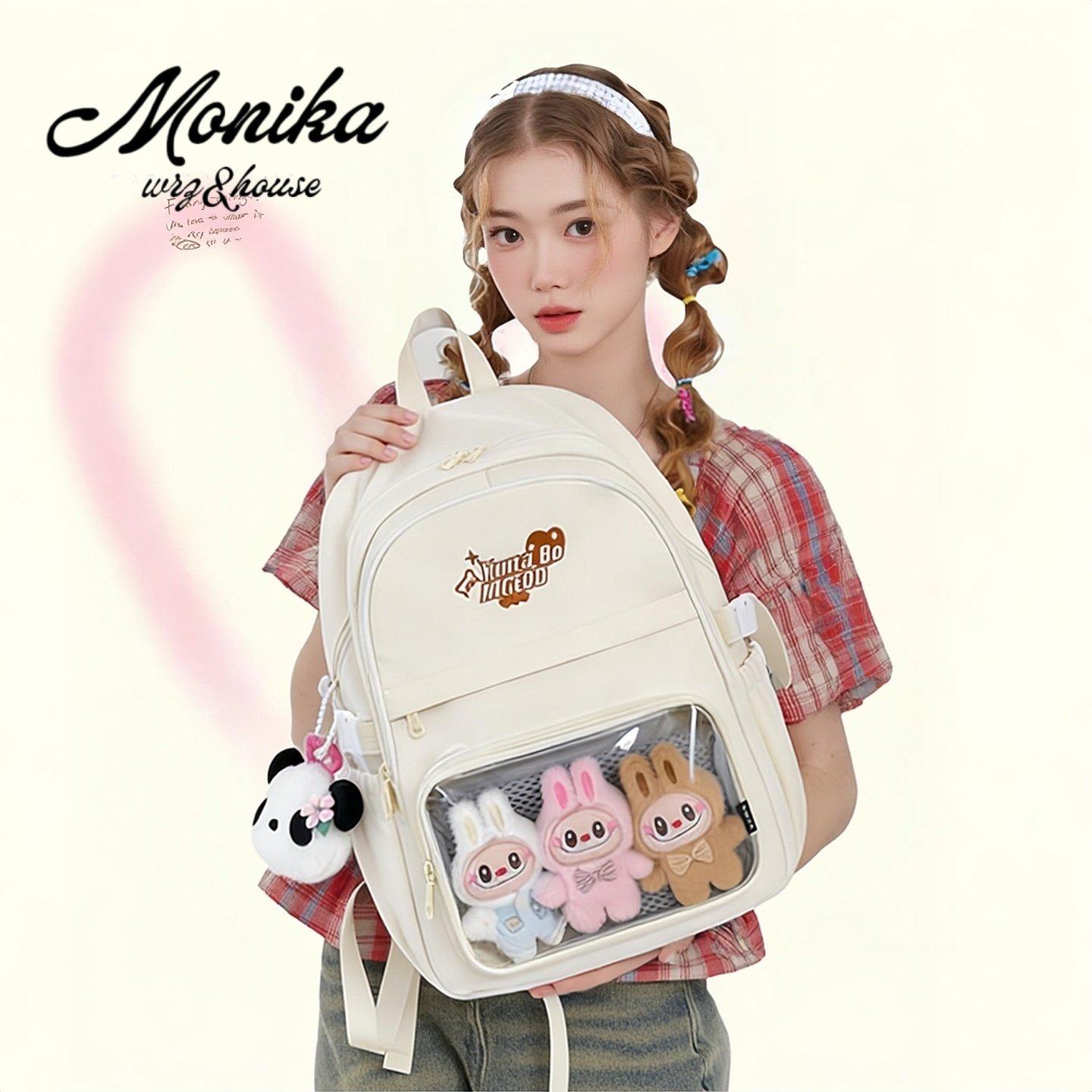 韩系ins痛包小众书包初中女学生双肩包随变痛背包大容量日常娃包,箱包皮具/热销女包/男包,双肩背包,淘宝优惠券,粉丝福利购,淘宝优惠卷