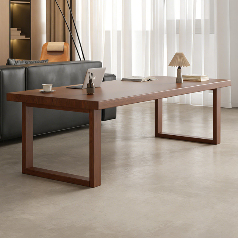 纯实木客厅简约风书桌阅读学习桌家用书房办公电脑桌长方形工作台