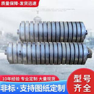 包胶缓冲托辊皮带诉输送机托辊橡胶圈托辊槽型平行缓冲托辊