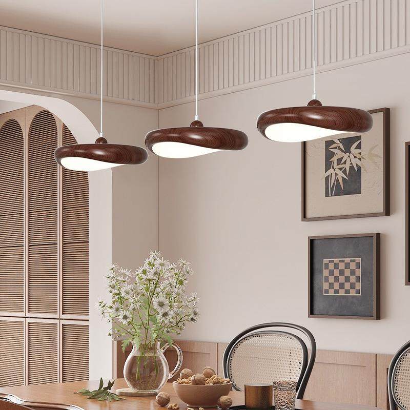 24新款餐厅吊灯胡桃木色飞碟饭厅餐桌三头吊灯民宿复古吧台床头灯,特色手工艺,其他特色工艺品,淘宝优惠券,粉丝福利购,淘宝优惠卷