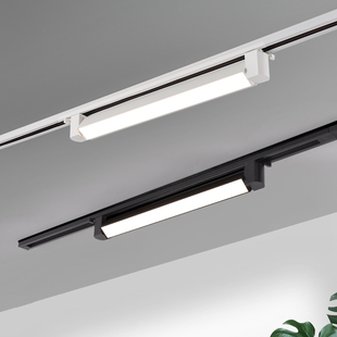 长条轨道射灯led商用p超市补光灯服装店滑轨式明装轨道泛光灯F406
