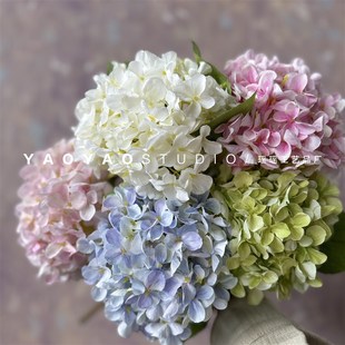 饰 插花艺婚庆家居摆件装 莫奈风 高品质绣球花 11叉无尽夏绣球