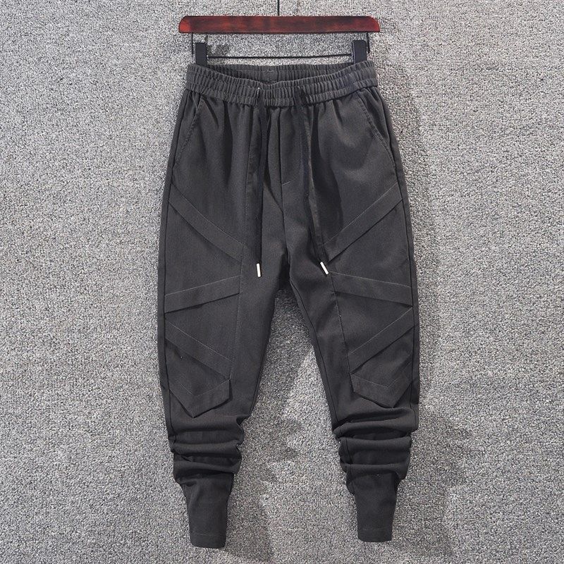 新款秋季男士修身小脚休闲裤纯色束口裤韩版潮流显瘦百搭哈伦裤子,男装,休闲裤,淘宝优惠券,粉丝福利购,淘宝优惠卷