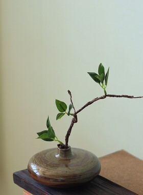 新中式禅意陶瓷小花瓶现代简约台面茶室客厅酒柜民宿装饰品花摆件