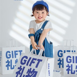 儿童摄影服装主题服装影楼周岁1-2岁宝宝照牛仔背带礼物主题道具