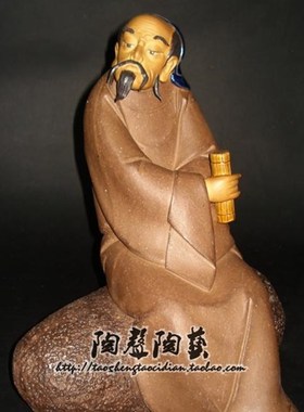 陶声觅句陶瓷工艺公仔玄关茶室会所博古架客厅家仿古中式摆件精品