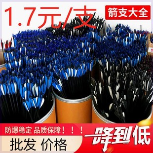 弓箭箭支10支装玻纤箭混碳纯碳真羽箭射击复合反曲弓射箭杆箭靶头