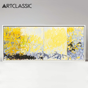 定制品现代简约客厅装饰画沙发背景墙大画L抽象挂画油画大幅艺术