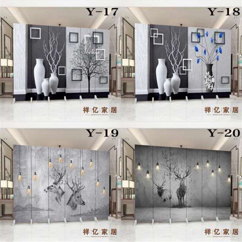 新隔墙板简易自j装卧室卫生间隔断干湿分区家用浴室挡水.屏风防水