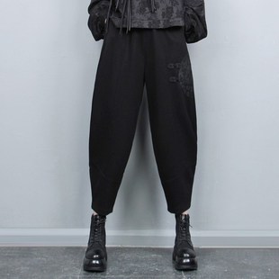 哈伦裤 灯笼裤 女2025年春秋新品 老爹裤 宽松显瘦休闲裤 中国风九分裤